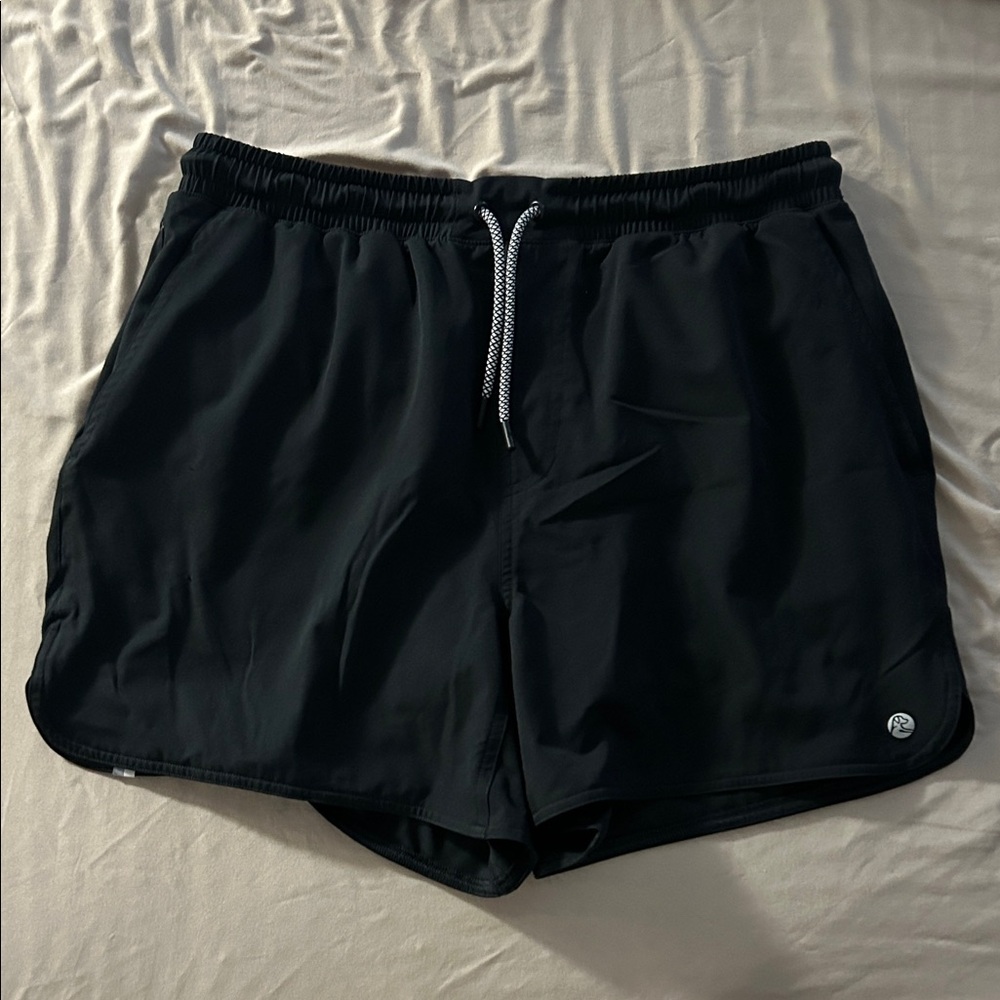 Men’s Rhoback 5” gym shorts with liner - black Large